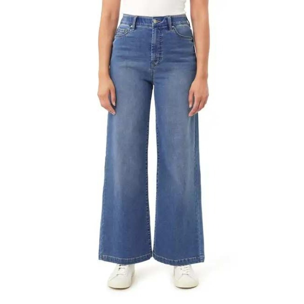 Curve Appeal Artisian Café Color Celeste Ultra High Rise Wide Leg Knit Jeans NEW
